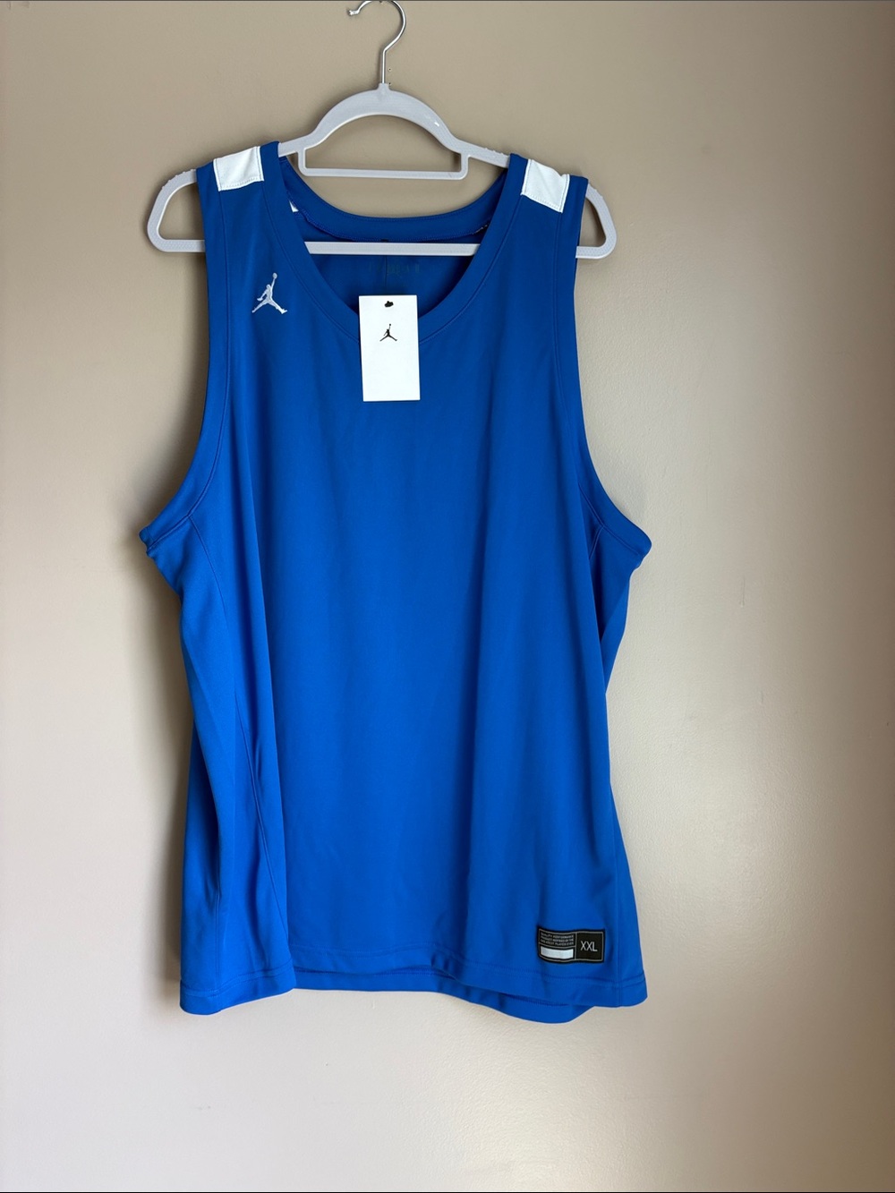Jordan Men’s Royal Blue Basketball Tank with White Accents